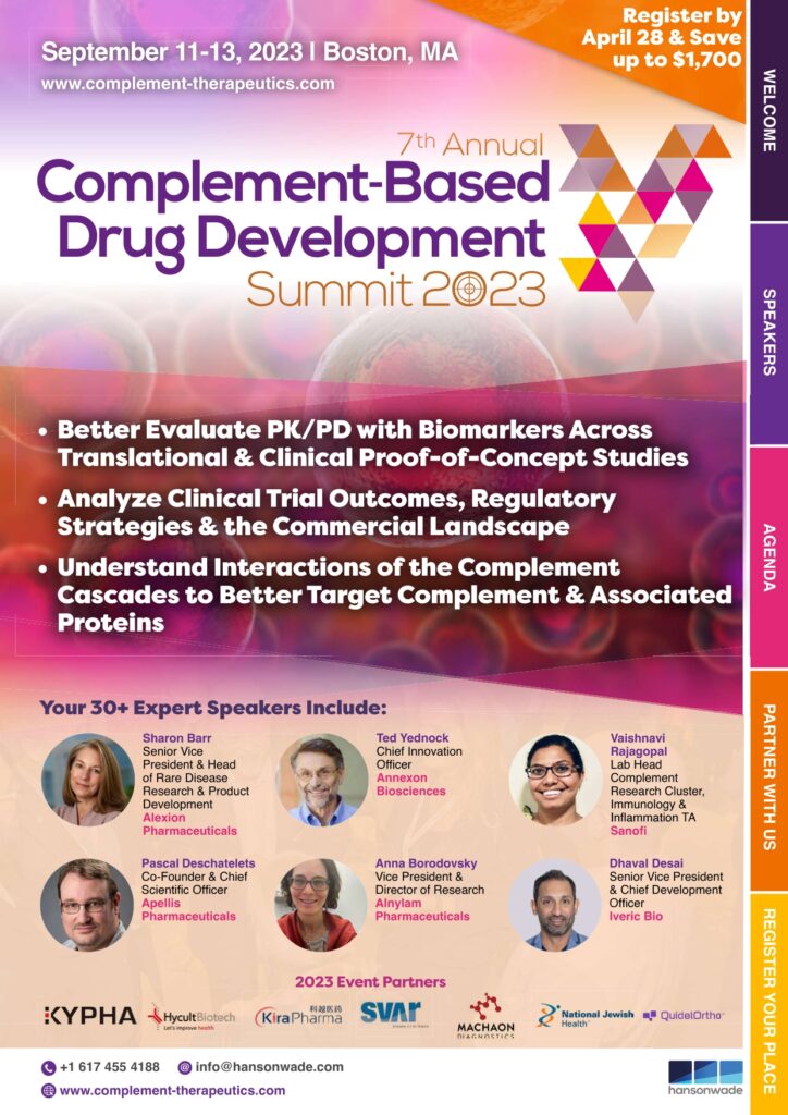 Full Event Guide | 7th Complement-based Drug Development Summit